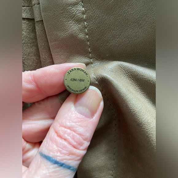 ZARA 100% Leather Shirt Size S - Picture 11 of 14